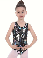 Girls Star Graphic Gymnastics Leotard