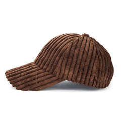 Casual Striped Teddy Thermal Baseball Cap