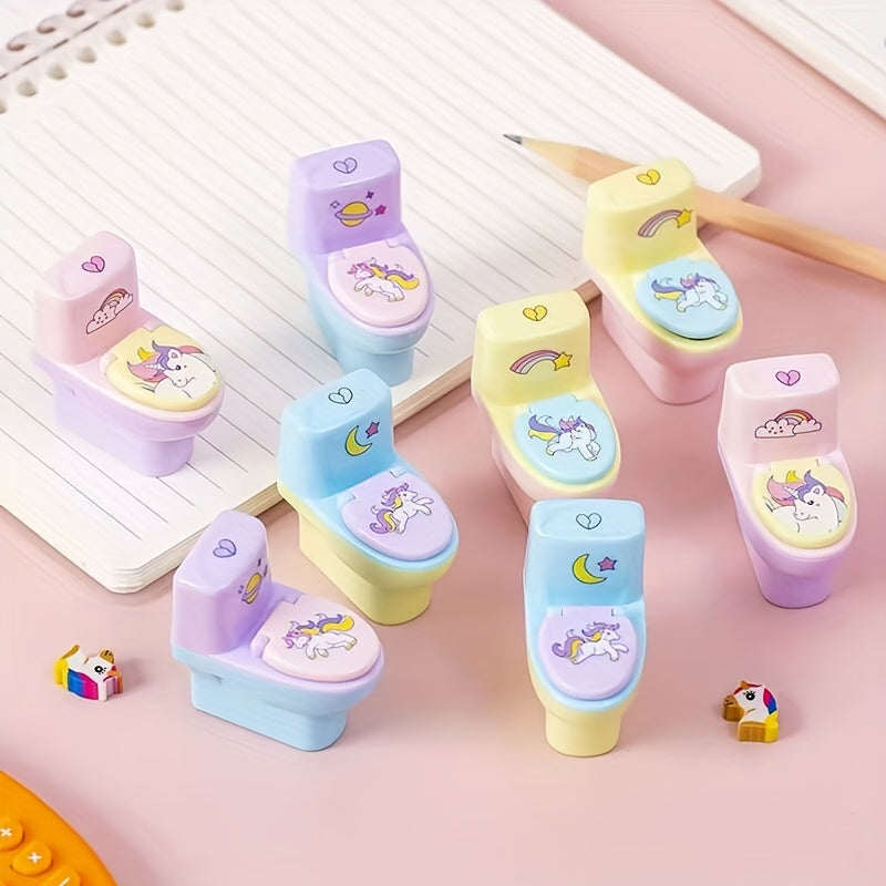 Animal Series Toilet Shape Pencil Sharpener with Eraser