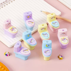 Animal Series Toilet Shape Pencil Sharpener with Eraser