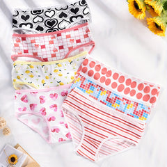 7 Pcs Cartoon Pattern Briefs Women's Panties