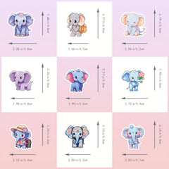 Elephant Family Stickers Kids Painted Animal Graffiti Stickers