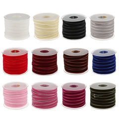 5yards 10mm Velvet Ribbon DIY Gift Wrapping Hair Bow Christmas Party Decor