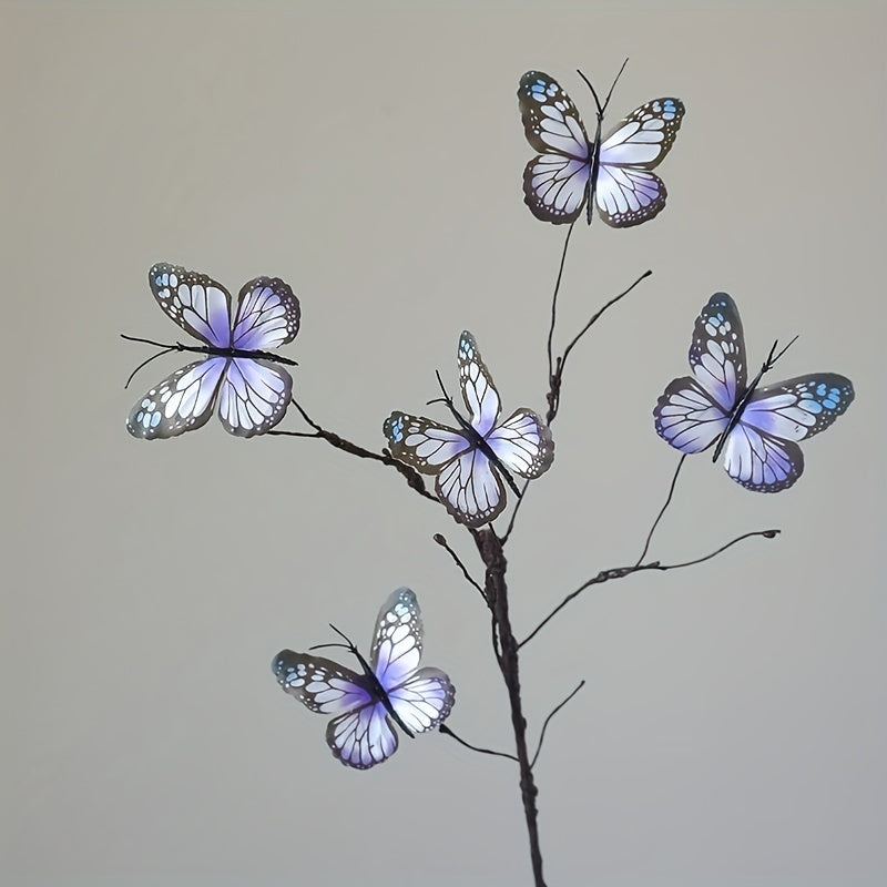 Artificial Butterfly Bouquet in Vase Home Decor Pink & Polyester Flowers