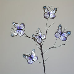 Artificial Butterfly Bouquet in Vase Home Decor Pink & Polyester Flowers