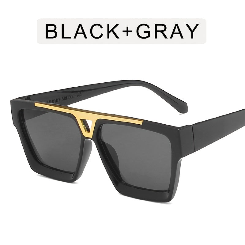 Square Frame Men's Sunglasses Vintage Hip Hop Punk Glasses