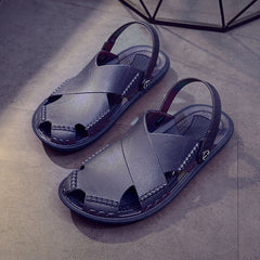 Men's Latex Sandals Breathable Slip On Shoes For Summer