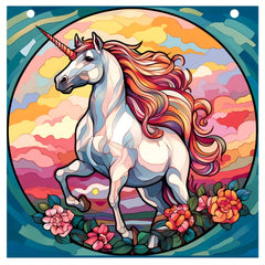 Unicorn Acrylic Stained Window Hanging Hand Painted Outdoor Panel Decor