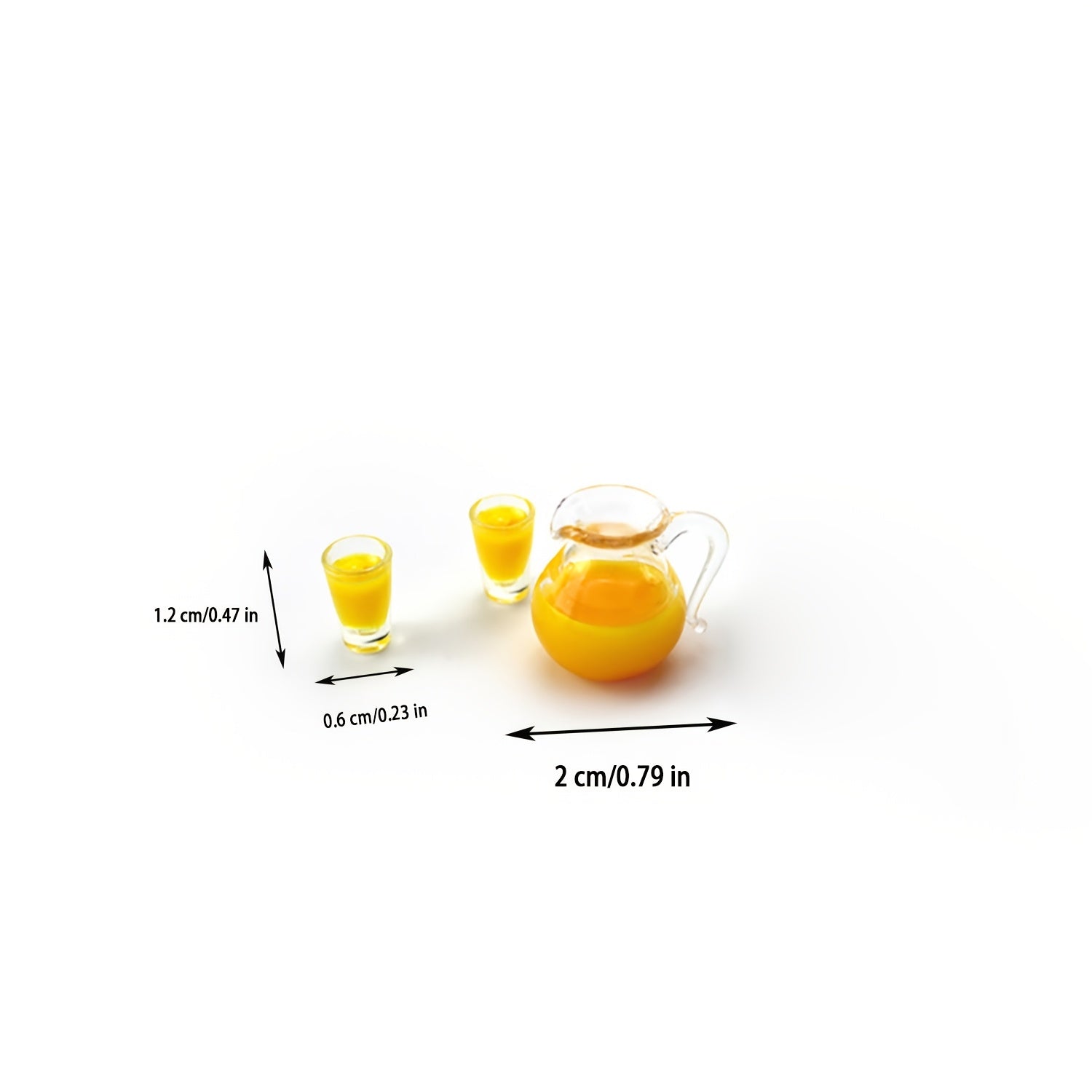 Dollhouse Beverage Set with Orange Juice and Milk Pitchers