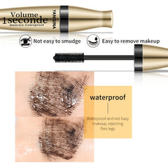 Waterproof 3D Long & Curling Mascara with 4D Silk Fiber Volumizing Effect
