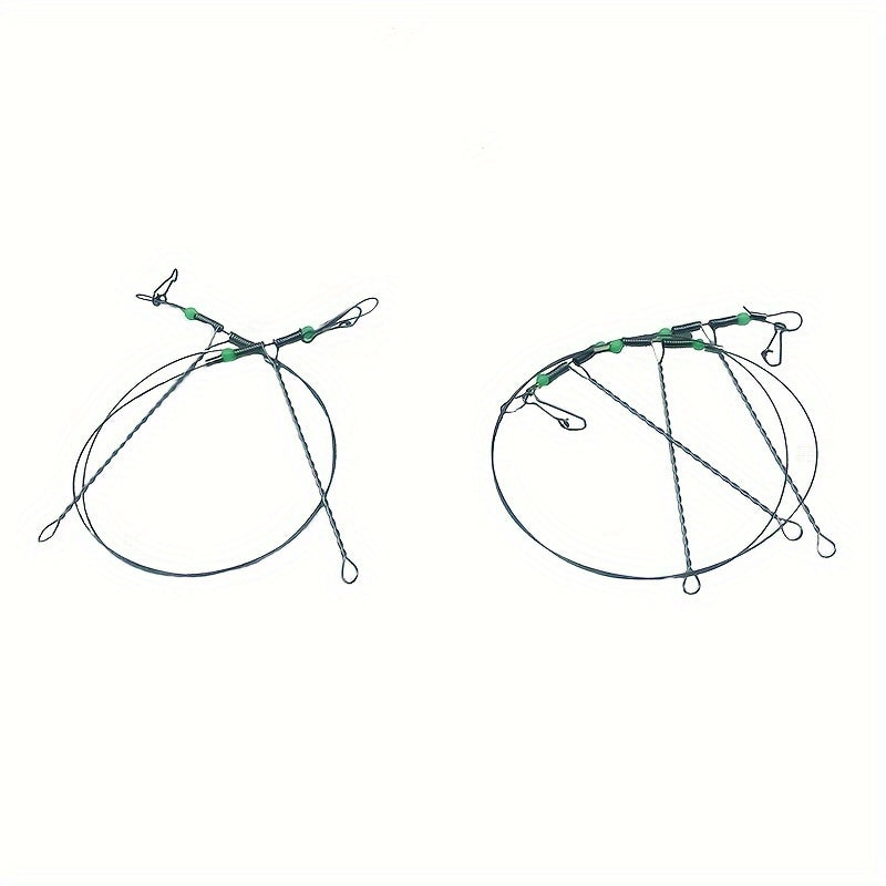 5pcs Steel Wire Anti-tangle Fishing Hook Connector