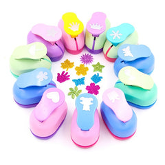 10pcs Craft Hole Punch Paper Puncher Scrapbooking Punches Random Colors