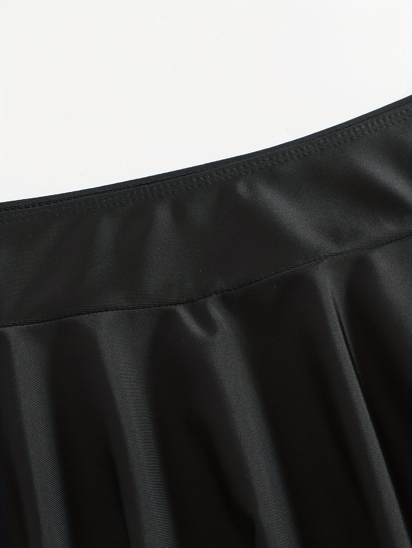 High Waist Pleated Beachwear Skirt