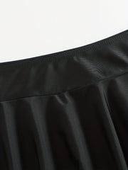 High Waist Pleated Beachwear Skirt
