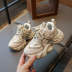 Solid Chunky Shoes for Boys Comfy Non Slip Casual Sneakers
