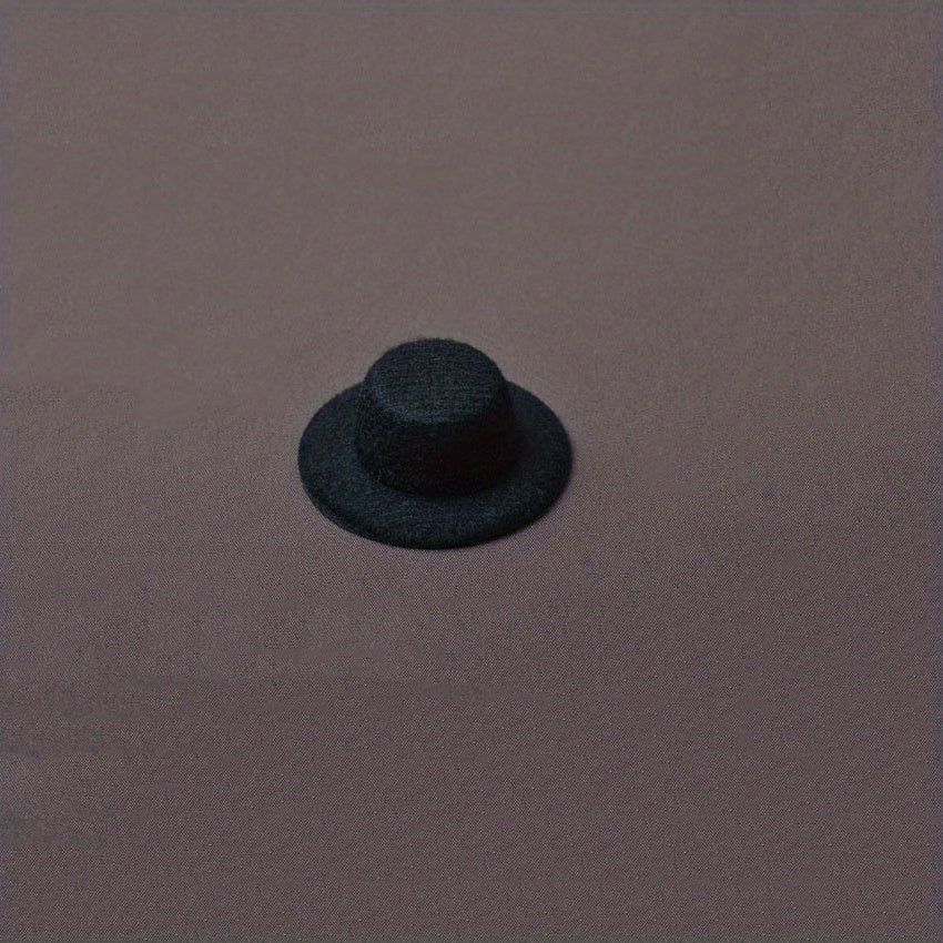 10pcs Mini Formal Hat Doll Hat Felt Hat DIY Craft Doll Hair Accessories