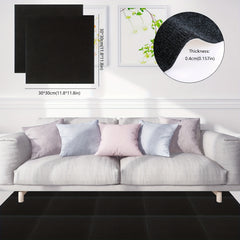 20pcs Adhesive Rubber Pad DIY Square Carpet Tiles 30x30cm for Living