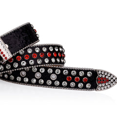 Rhinestone Punk PU Belt Western Cowboy Cowgirl Belts Jeans Pants Belt