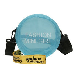 Girls Plastic Laser Round Bag Lightweight Shoulder Crossbody Bag