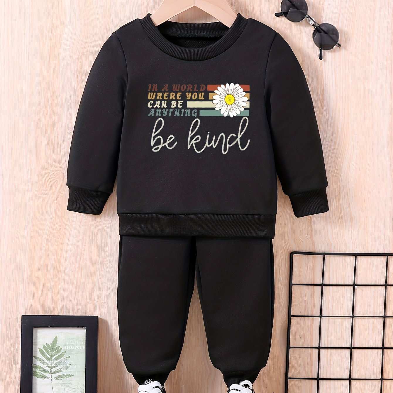 Baby Creative Print Casual Outfits Long Sleeve Sweatshirt Tops Pants