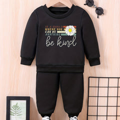 Baby Creative Print Casual Outfits Long Sleeve Sweatshirt Tops Pants