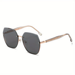 Men's Vintage Rimless Polarized Sunglasses UV Protection