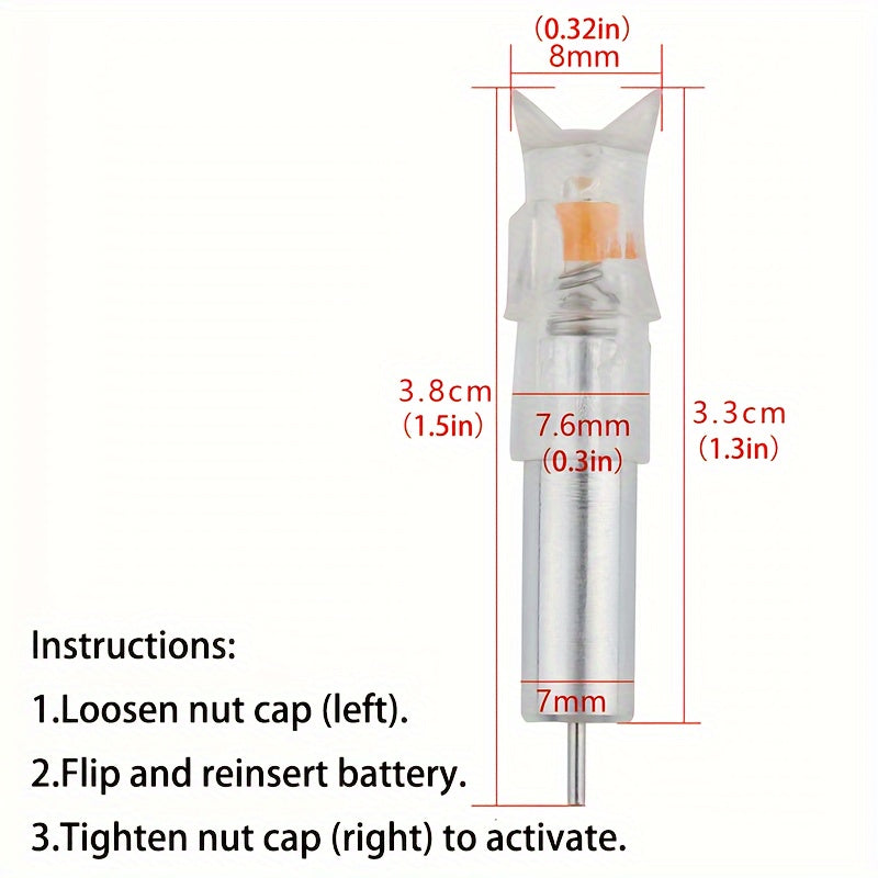 12pcs LED Lighted Arrow Nock For 7.62mm Shaft Archery Accessory