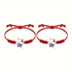 2pcs Cheerleader Charm Bracelet Adjustable For Cheer Team