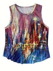 Casual Tank Top Round Neck High Stretch Tank Top