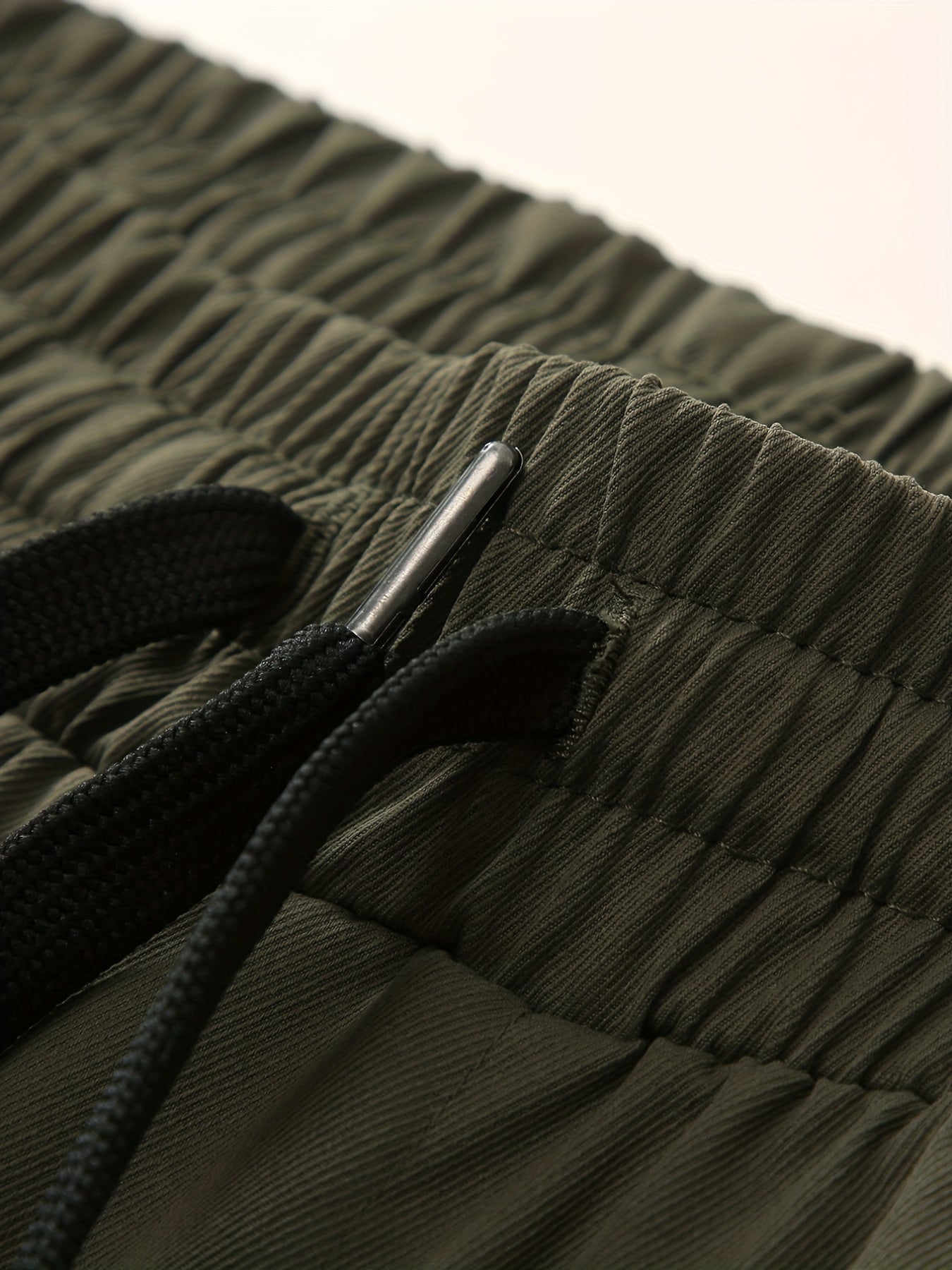 Men's Drawstring Cargo Trousers Loose Jogger Pants