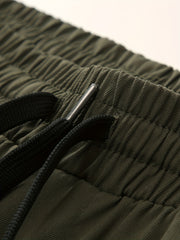 Men's Drawstring Cargo Trousers Loose Jogger Pants