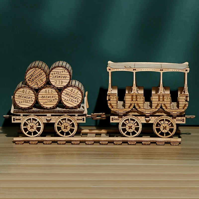 3D Wooden Puzzle Red Wine Transporter