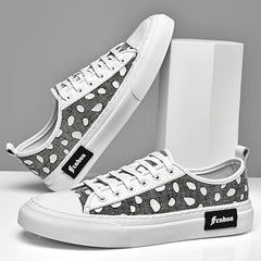 Men's Polka Dot Print Lightweight Sneakers