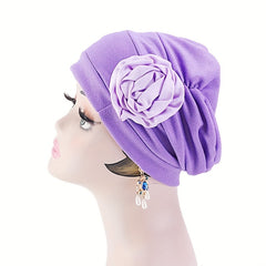 Solid Ruched Head Wrap Elastic Head Scarf Hijab