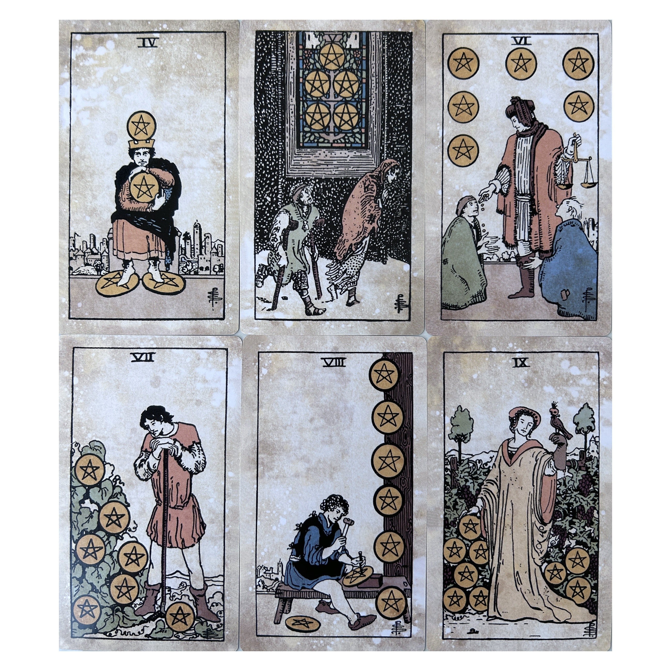 Retro Waite Tarot Deck 78 Cards Study Guide