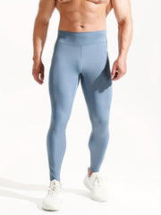 Men's Solid Pocket Leggings Active Quick Drying Sports Compression Pants