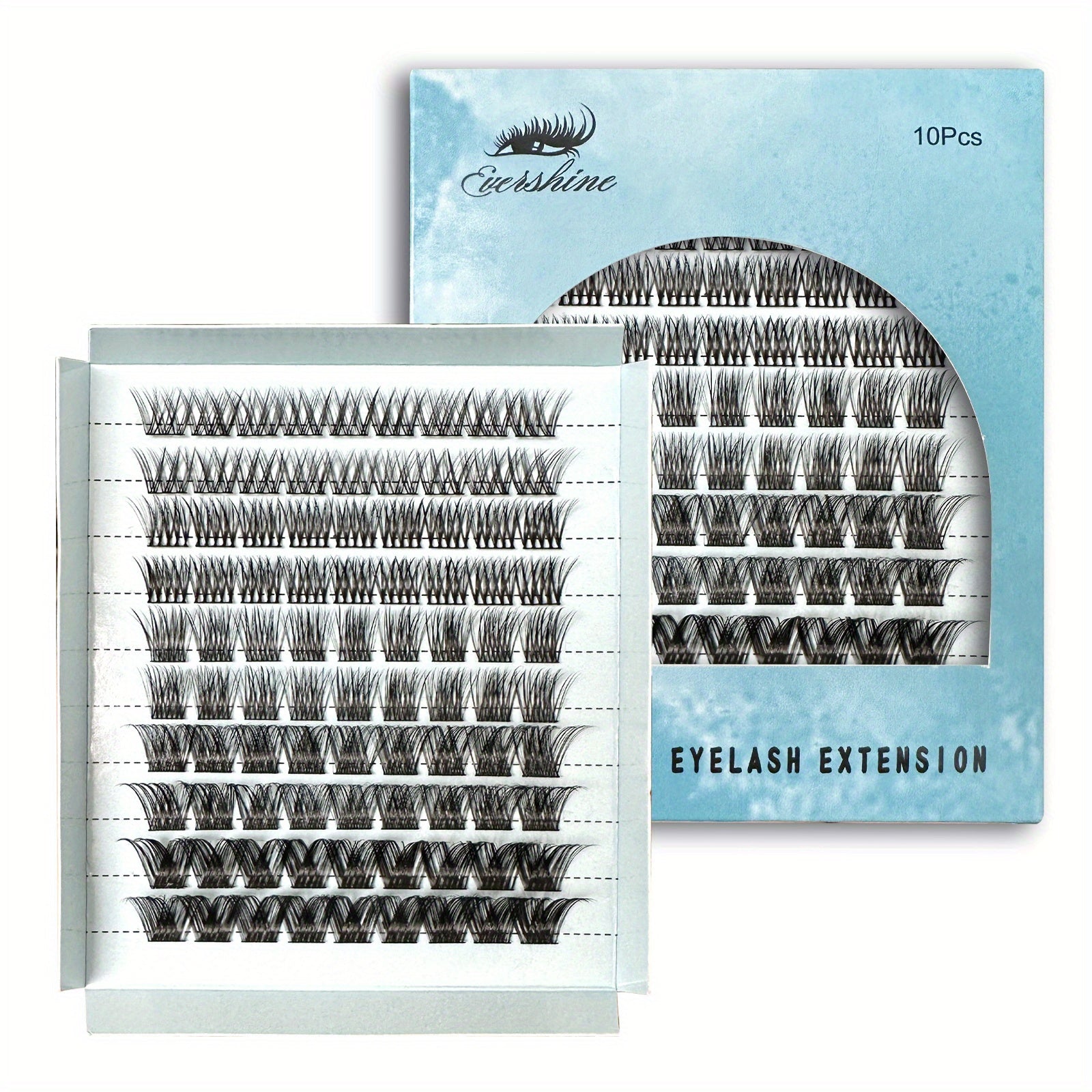 DIY Mixed Length Natural Cluster Lashes Extension False Eyelashes