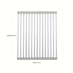 Roll Up Sink Drying Rack Stainless Steel Dish Drain Multifunctional Drainer