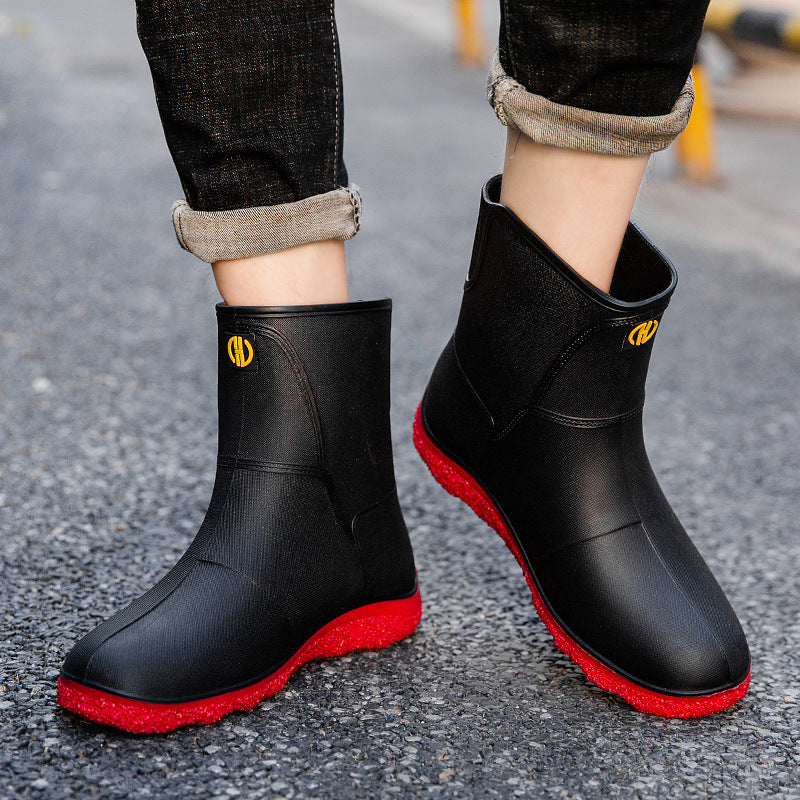 Men's Waterproof Wear-resistant Rain Boots for Outdoor Working Fishing