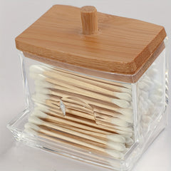 Acrylic Cotton Swabs and Ball Holder with Lid