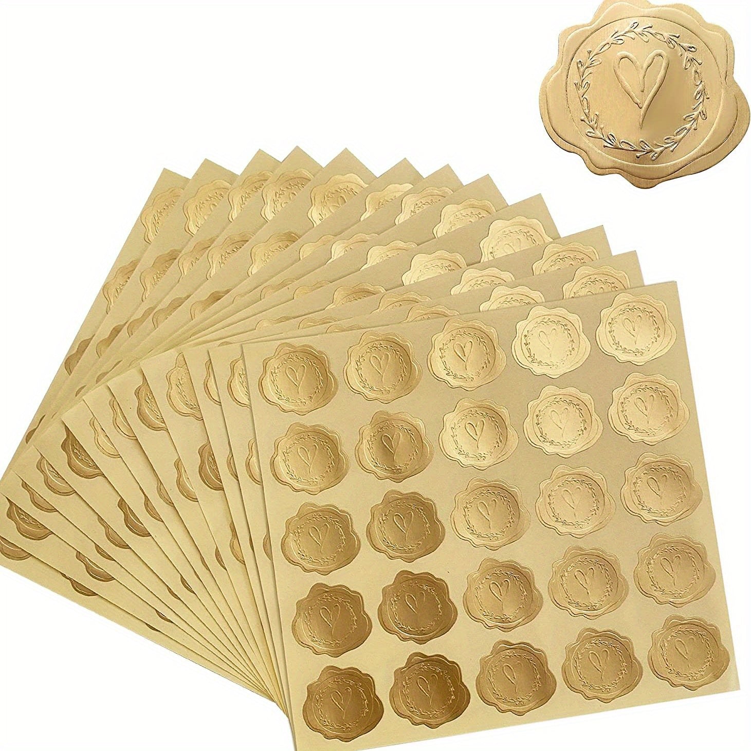 300 Heart Shaped Sealed Envelopes for Weddings