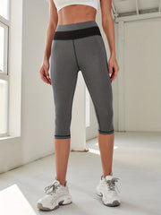 High Stretch Yoga Pants with Contrast Stitching for Women