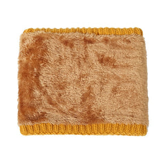 Thickened Fleece Warm Knitted Blended Scarf