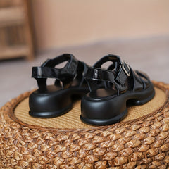 Women's Cut Out Chunky Sandals Buckle Strap Platform Sandals