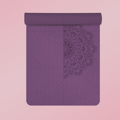 Foldable TPE Yoga Mat Purple 183x61x0.72in