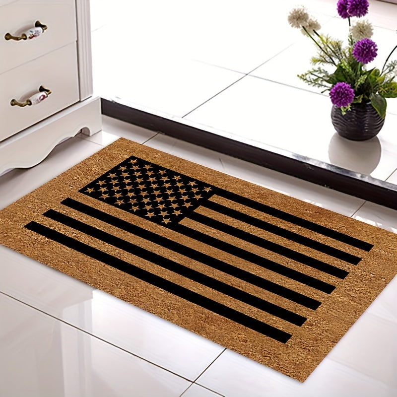 American Flag Area Rug Shaggy Non Slip Washable for Living Room