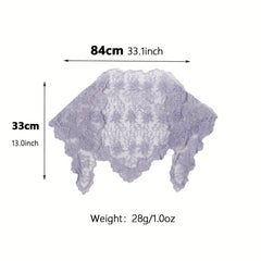 Lace Mantilla Head Covering Embroidered Shawl Veil Triangle Scarf
