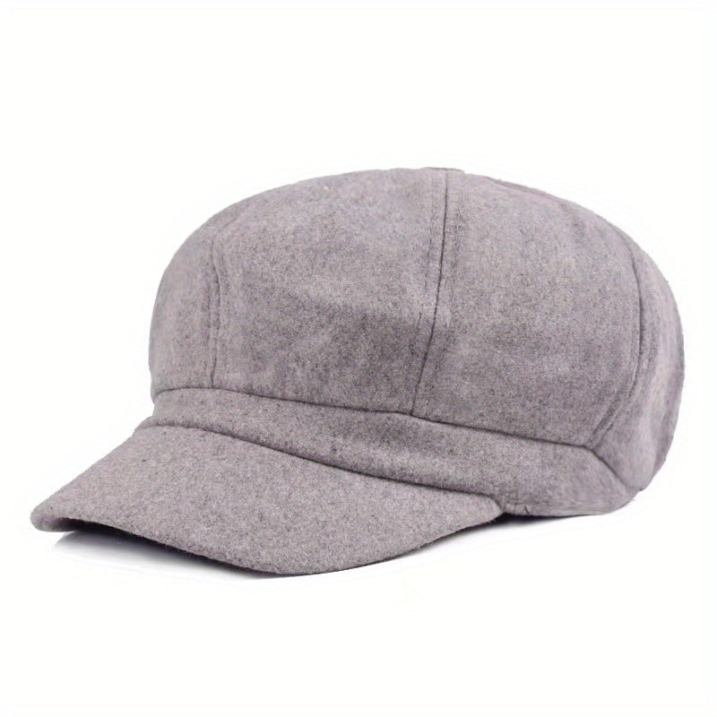 Casual Vintage Beret Woolen Octagonal Hat