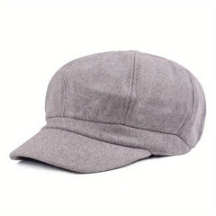 Casual Vintage Beret Woolen Octagonal Hat