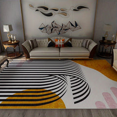 Abstract Area Rug Soft Nordic Carpet for Bedroom